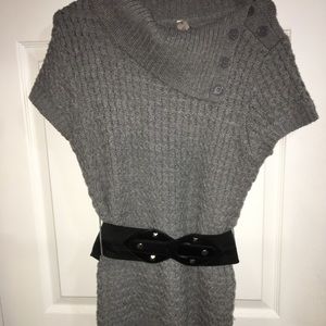 Gray knitted dress